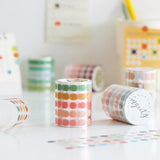 5x300cm Color Dots Decorative Adhesive Washi Tape DIY Scrapbooking Journal