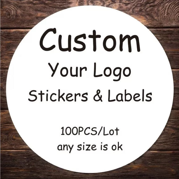 100 PCS Custom Stickers Personalized Logo Stickers