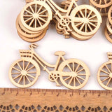 Bicycle Die Cut Wooden Chipboard embellishments  Scrapbook DIY Crafts 10pcs/set 45X59mm