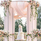 5/10M Wedding Decoration Tulle Roll Crystal Organza Sheer Fabric