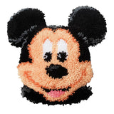 Latch hook DIY rug kit preprinted "Mickey-Minnie" sizes as shown.