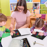 DIY Rainbow Magic Scratch Art Paper Set for Kids