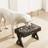Dogs Double Bowls with Stand - Adjustable Height for Pet Feeding