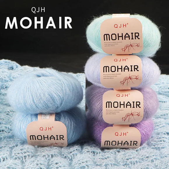 6pcs Mohair Baby Wool Crochet Yarn for Hand-Knitting, crocheting, Scarves Min order 5 Pcs
