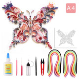 DIY Paper Art Butterfly Quilling Paper Set Craft project