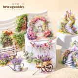 30 pcs Garden corner Decorative PVC Flowers Stickers Junk Journal DIY scrapbooking