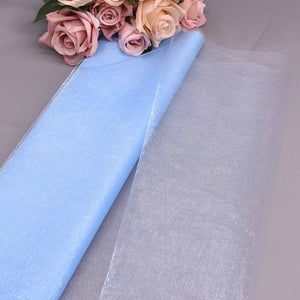 10m x 48/72cm Wedding Decoration Crystal Tulle Roll Organza Fabric For DIY Wedding