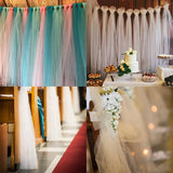 25yard Mesh Tutu Fabric Colorful Gauze Tulle Roll Wedding Decoration Baby Shower