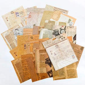 30 pcs Large size Vintage material Background paper Junk Journal DIY scrapbooking