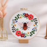 DIY Embroidery Kit Butterfly Printed Pattern for Beginner Cross Stitch