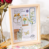 30 Sheets Flower Series Sticker Plant Adhesive Label DIY Scrapbooking journals