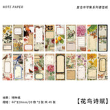 40 Sheets Retro Writing Memo Pad Butterfly Flowers   Scrapbooking  journals