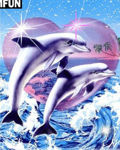 5D DIY Diamond Art Painting Kits -Full Square Drill "Dolphins"