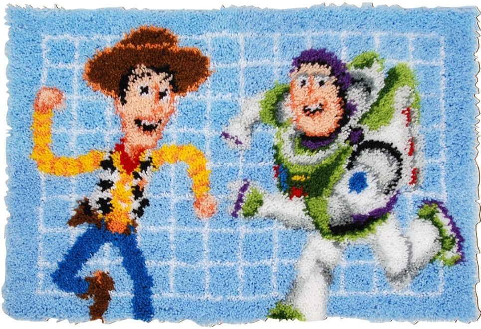 Latch hook DIY rug kit preprinted Toy Story approx 40X60 CM – Scrap n  Patch