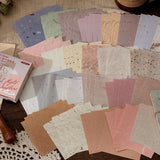 100pcs/pack Vintage Memo Pads Retro Flower Butterfly Material Paper DIY Diary Journal Scrapbooking