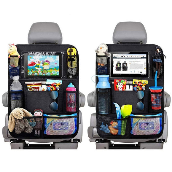 1-2PC Car Back Seat Organizer for Kids  Tablet Holder with Pockets