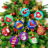 10 pieces DIY Diamond Painting Christmas Decorations for tree or pendants