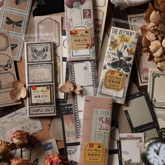 40pcs Decorative collage Tags paper Vintage DIY scrapbooking junk journal