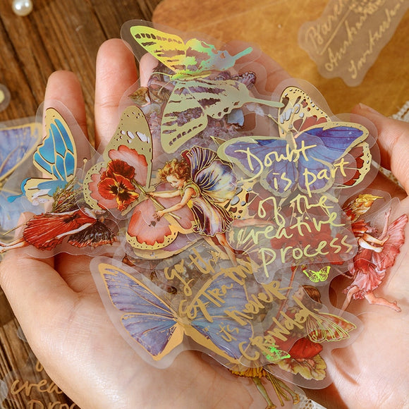 30 pcs Decorative Butterfly Stickers DIY scrapbooking junk journal