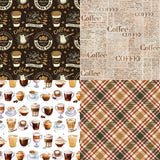 24 sheets 6X6" Cafe Coffee Lover paper DIY card scrapbooking