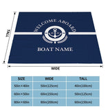 Customizable Deep Sea Colour Nautical Decorative Printed Flannel Blanket