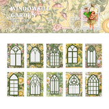 10pcs Window Garden Sill  Series Paper DIY scrapbooking junk journal