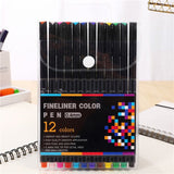 12/24/36/48/60 Fine liner Colour Pen Set Ink 0.4mm Liner Brush Micron for Caligraphy Art