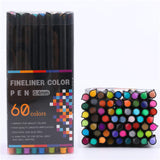 12/24/36/48/60 Fine liner Colour Pen Set Ink 0.4mm Liner Brush Micron for Caligraphy Art