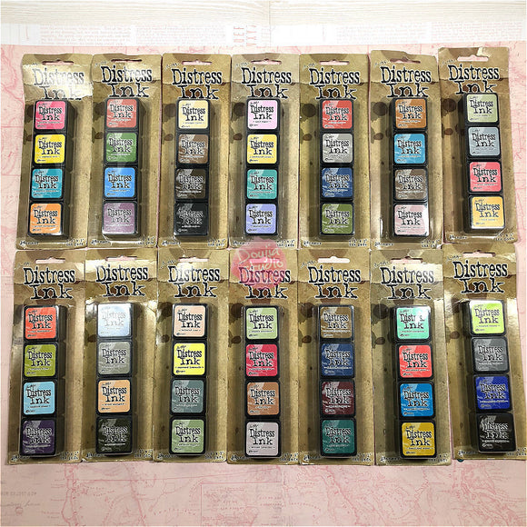Tim Holtz set of 4 ink pads  Water-based Ink Pad for Rubber Stamp
