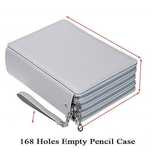 120/168 Slots Pencil Case 4 sections with zipper