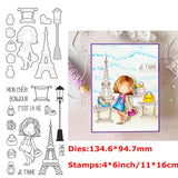 Animal and girl Cutting Die and stamp sets - Clear for DIY Scrapbooking Card making