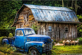 5D DIY Full Square/ Round Drill Diamond Painting "Old Blue Truck"