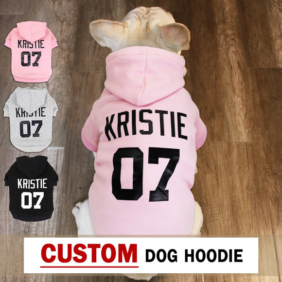 Personalized Dog Hoodies  for Small Medium Large Dogs XS-6XL