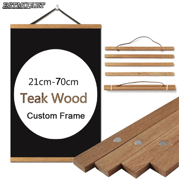 21-70 cm Solid Wood Frame - Magnetic for Custom DIY Poster or Wall Decoration