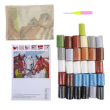 Latch hook DIY rug kit preprinted "Rainbow" approx 40X64 CM