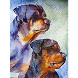 5D diamond embroidery painting full round/ square "Rottweilers - dogs"