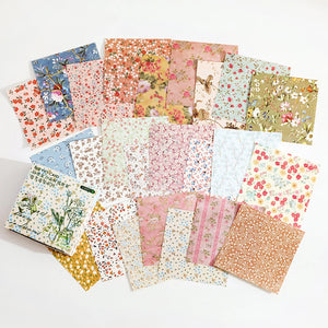 100pcs/pack Vintage Memo Pads Retro Flower Butterfly Material Paper DIY Scrapbooking Journal