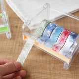 1pcs Creative Washi Tape Cutter Set Tape Tool Transparent Dispenser