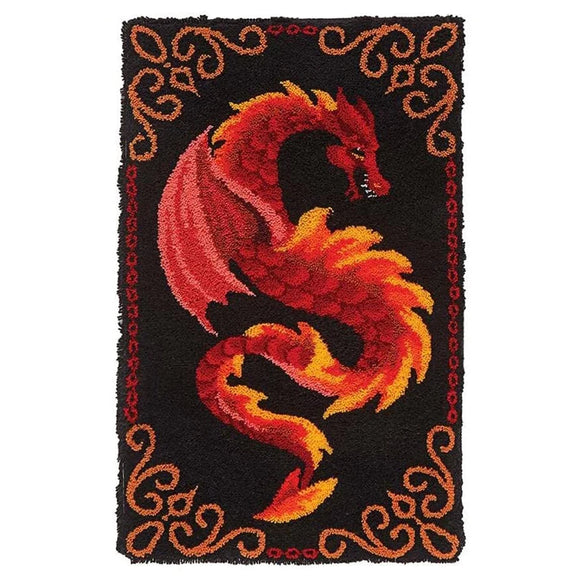 Latch hook DIY rug kit preprinted 