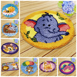 Latch hook DIY rug kit blank canvas "  Cartoon " 5 options