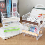 1pcs Creative Washi Tape Cutter Set Tape Tool Transparent Dispenser