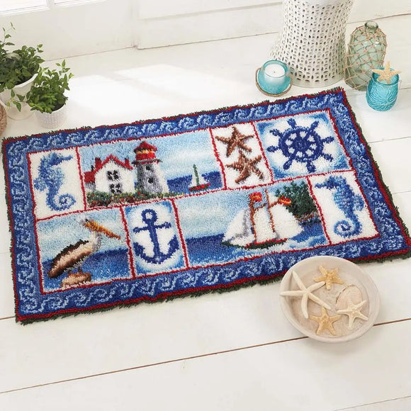Latch hook DIY rug kit preprinted 