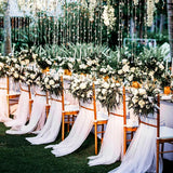 5/10m Wedding Decoration Tulle Roll Crystal Organza Sheer Fabric