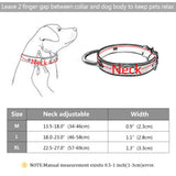 Personalized Leather Dog Collar ID Tag For Medium Large Dogs Training  Control