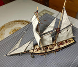 DIY ship model Kit Halcon 1840 Ship + Lifeboat English Instruction