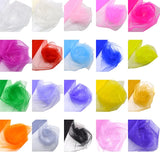 10m/lot 48cm Sheer Crystal Organza Tulle Roll Fabric for Wedding Party Decoration