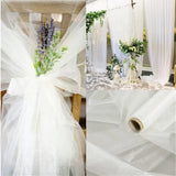 10m/lot 48cm Sheer Crystal Organza Tulle Roll Fabric for Wedding Party Decoration