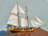 DIY Scale 1/96 Classics Ancient Ship Model Building Kit Harvey 1847 Wooden Sailboat