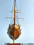 DIY Scale 1/96 Classics Ancient Ship Model Building Kit Harvey 1847 Wooden Sailboat
