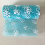 Wedding Snowflake Tulle Roll 10Y 15Cm Tulle Knit Sewing Mesh Fabric Fabric for Wedding Party Decoration